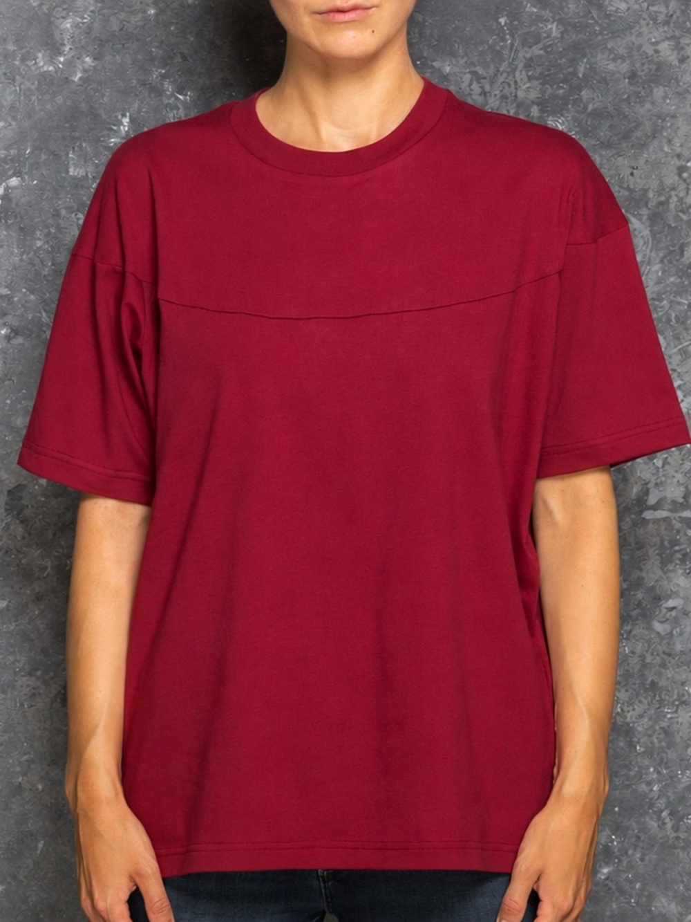 Adidas Burgundy Oversized T-Shirt XS